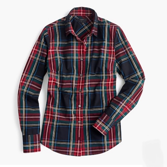 J. Crew Perfect shirt in Stewart tartan plaid - Picture 4 of 10